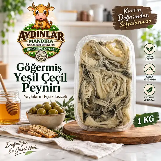 Gögermiş Yeşil Çeçil Peyniri 🧀-1000 Gr
