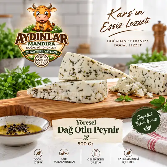 Yöresel Dağ Otlu Peynir 🧀-500 Gr 