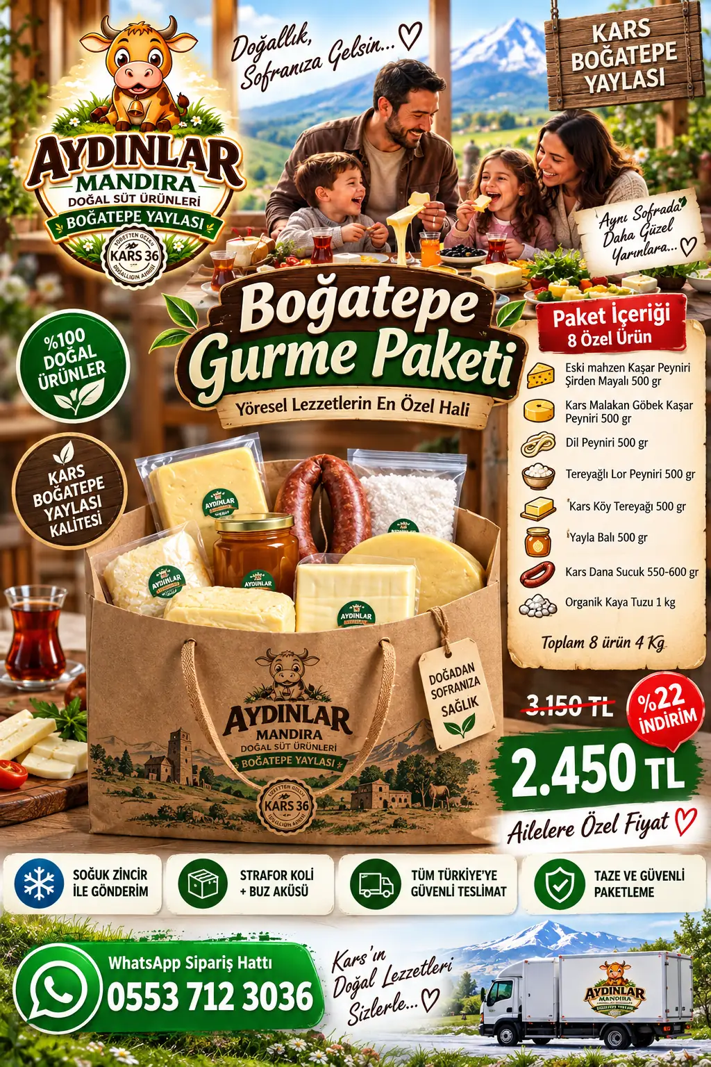 🧀🍯 Boğatepe Yaylası Gurme Paketi 🌿